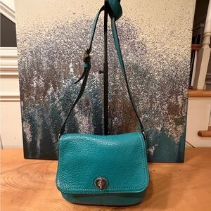 Coach Park Taylor Jade Green Pebbled Leather Crossbody/Shoulder Bag (F23663)